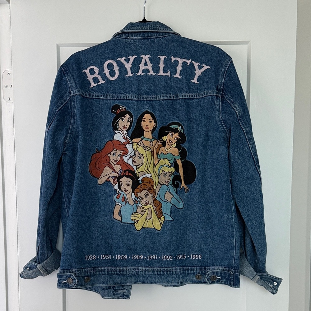 Authentic Disney Blue Denim Vintage Jacket with Graphic Design